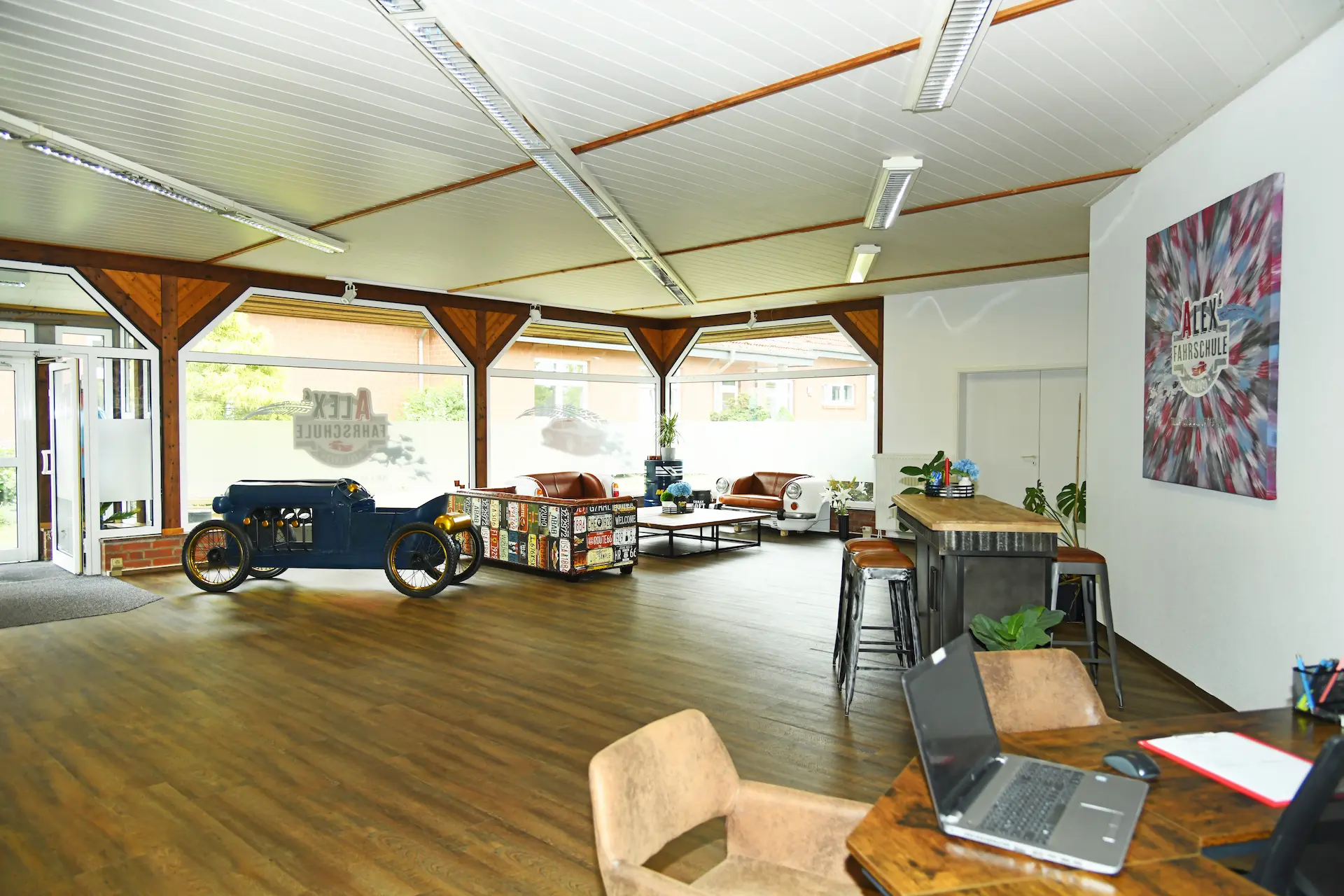 Das Büro in Wittenburg von innen.